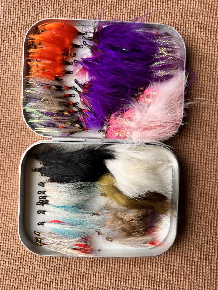 Bear’s Den 70 Fly Selection Mostly Marabou or Fur Strip LS